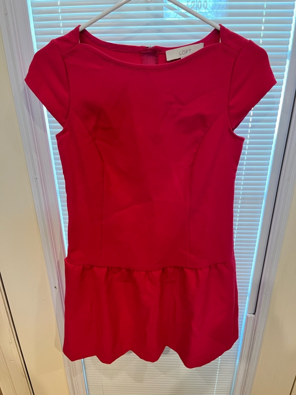 LOFT Women’s Hot Pink Peplum Dress